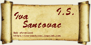 Iva Santovac vizit kartica